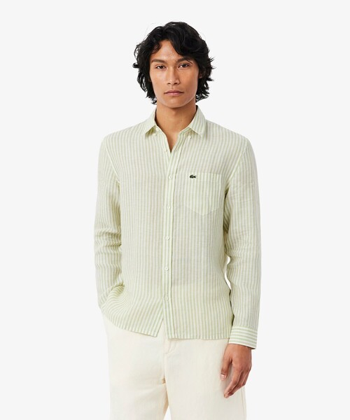 LACOSTE（ラコステ） シャツ リネンストライプシャツ メンズ
