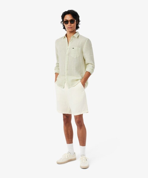 LACOSTE（ラコステ） シャツ リネンストライプシャツ メンズ
