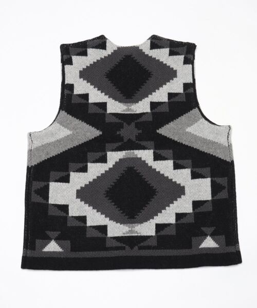 「C.E.L.STORE」 「SKIP MAISELS 」ニットベスト LARGE チャコールグレー メンズ_画像2