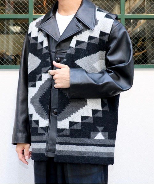 「C.E.L.STORE」 「SKIP MAISELS 」ニットベスト LARGE チャコールグレー メンズ_画像6