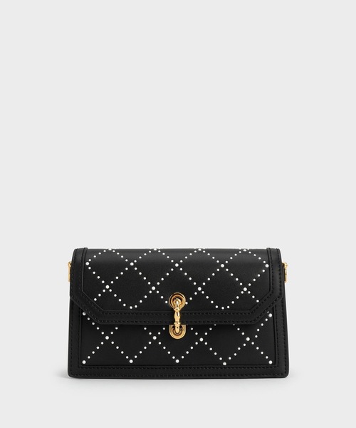「CHARLES & KEITH」 ショルダーバッグ S ブラック レディース_画像2