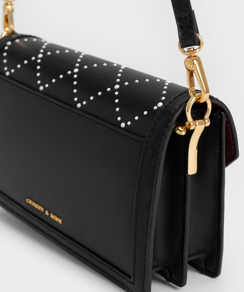 「CHARLES & KEITH」 ショルダーバッグ S ブラック レディース_画像3