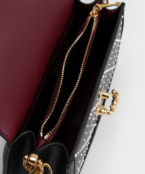 「CHARLES & KEITH」 ショルダーバッグ S ブラック レディース_画像5