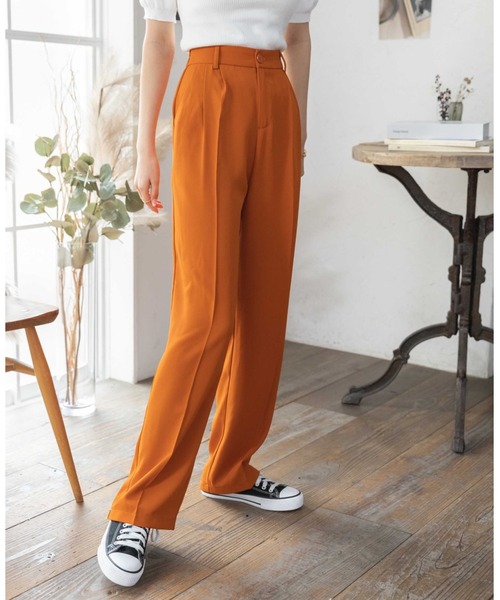 「COCOMOMO」 スラックス L ダークグレー レディース_画像6