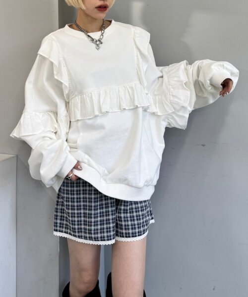 「w closet」 スウェットカットソー FREE ブラック レディース_画像3