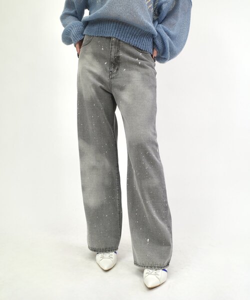 「WHO'S WHO gallery」 デニムパンツ MEDIUM サックスブルー レディース_画像2