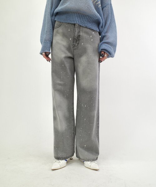 「WHO'S WHO gallery」 デニムパンツ MEDIUM サックスブルー レディース_画像3