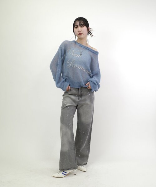 「WHO'S WHO gallery」 デニムパンツ MEDIUM サックスブルー レディース_画像6
