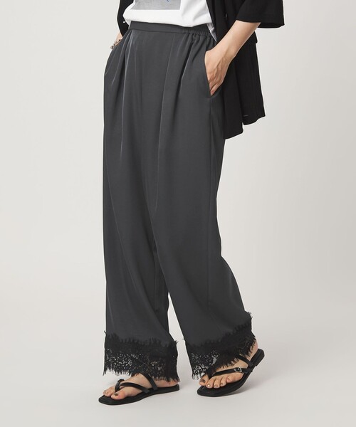 パンツ 「WEB限定」「at ease」スソ レース パンツ レディース | green label relaxing | 04
