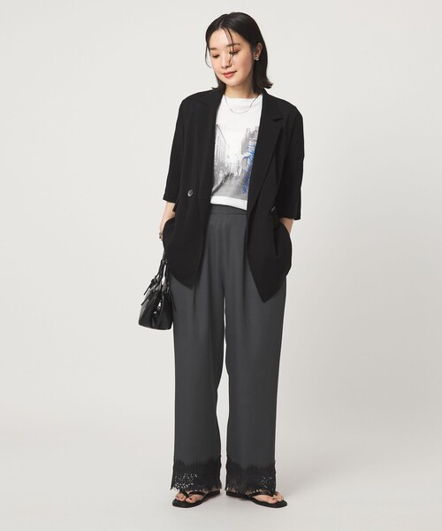 パンツ 「WEB限定」「at ease」スソ レース パンツ レディース | green label relaxing | 05