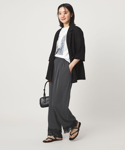 パンツ 「WEB限定」「at ease」スソ レース パンツ レディース | green label relaxing | 06