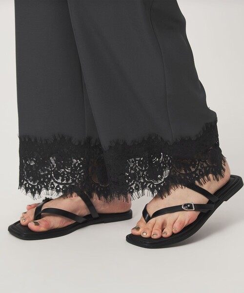 パンツ 「WEB限定」「at ease」スソ レース パンツ レディース | green label relaxing | 19