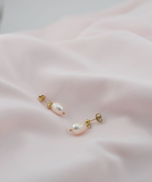 アレルギー対応 ピアス 「earyear」Drop Freshwater Pearl Pierce レディース | BROTHERHOOD | 03