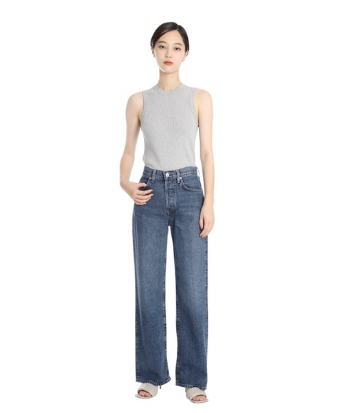 ワイドパンツ ジーンズ デニム デニムパンツ レディースの画像
