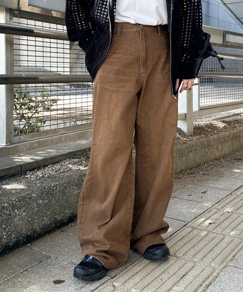 「apres jour mignon」 デニムパンツ X-LARGE ブラック レディース_画像9