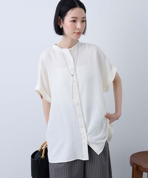 「Aunely」 半袖ブラウス M ブラック レディース_画像5