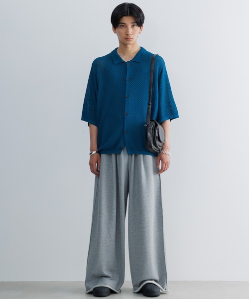「SINSS」 半袖ニット MEDIUM ブルー メンズ_画像5