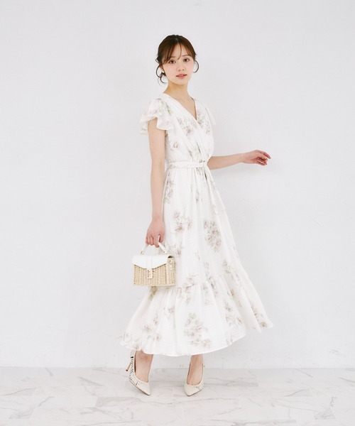 「tocco closet」 半袖ワンピース M アイボリー レディース_画像4