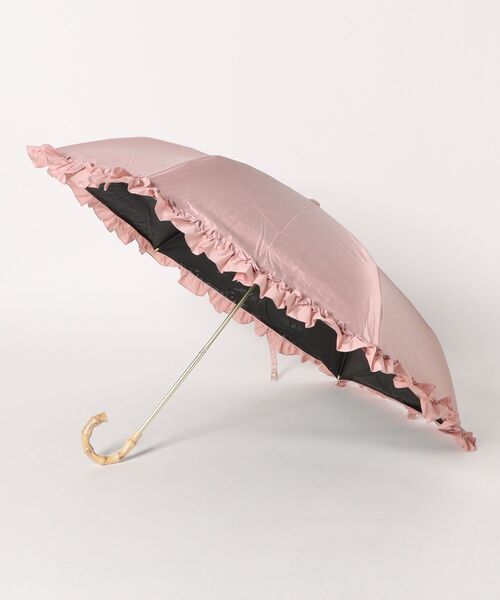 【新品】　TOCCA フリル付き晴雨兼用傘 晴雨兼用・UVカット100%生地】LOGO FRILL UMBRELLA 折り畳み傘