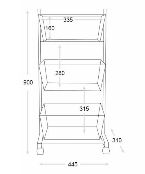 DULTON（ダルトン） 収納 WIRE RACK WITH CASTORS/キャスター付き