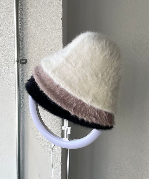 YILON イロン Shaggy fur bucket hat ハット バケハ YILON イロン Shaggy fur bucket hat ハット バケハ