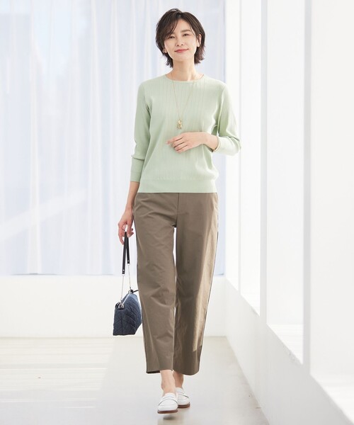 2023年 J.PRESS 【吸水速乾接触冷感】リネンツイル ストレート パンツ J.PRESS パンツ 「洗える・吸水速乾・接触冷感」リネンツイル