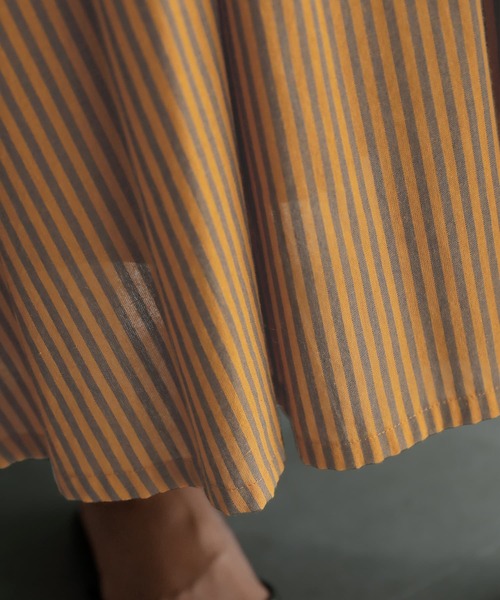 スカート カラーナチュラルストライプ織りスカート | STYLE DELI | 03