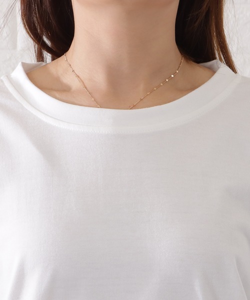 DAYRA tシャツ ワンカラーラウンドヘム長袖カットソー レディース
