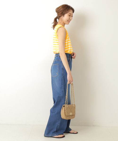 Spick＆Span タンクトップ 「MEYAME / メヤメ」 RANDAM BORDER