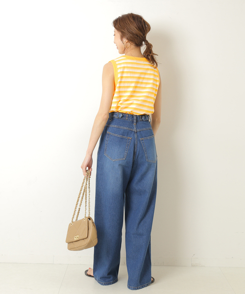 Spick＆Span タンクトップ 「MEYAME / メヤメ」 RANDAM BORDER