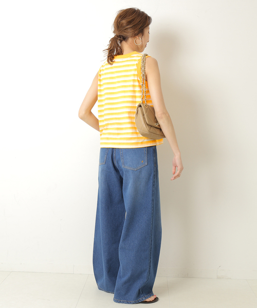 Spick＆Span タンクトップ 「MEYAME / メヤメ」 RANDAM BORDER