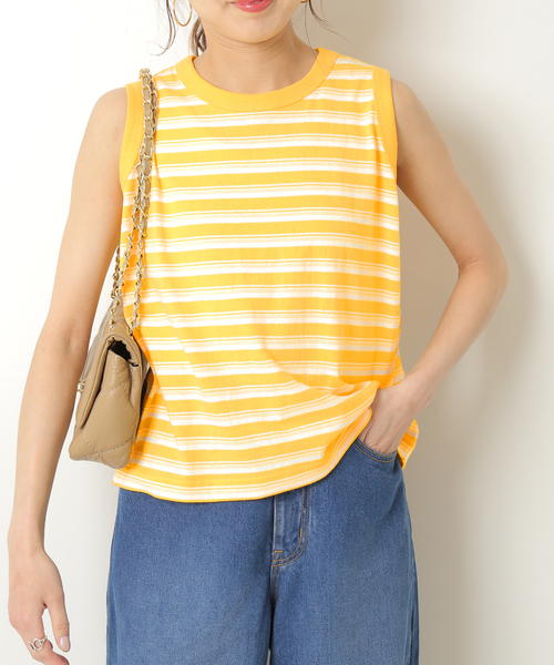 Spick＆Span タンクトップ 「MEYAME / メヤメ」 RANDAM BORDER