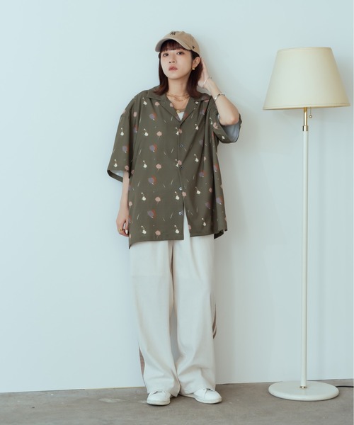ROOP TOKYO シャツ スラブポリ スプラッシュ ドットSSシャツ 総