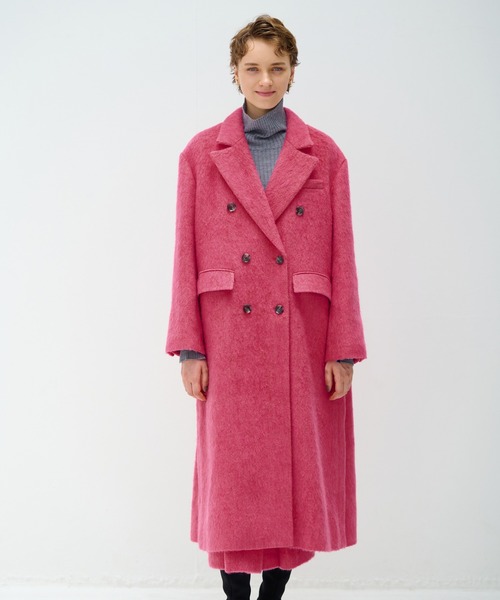 LANVIN ロングコート LANVIN en Bleu コート アウター ロングダブルコート レディース