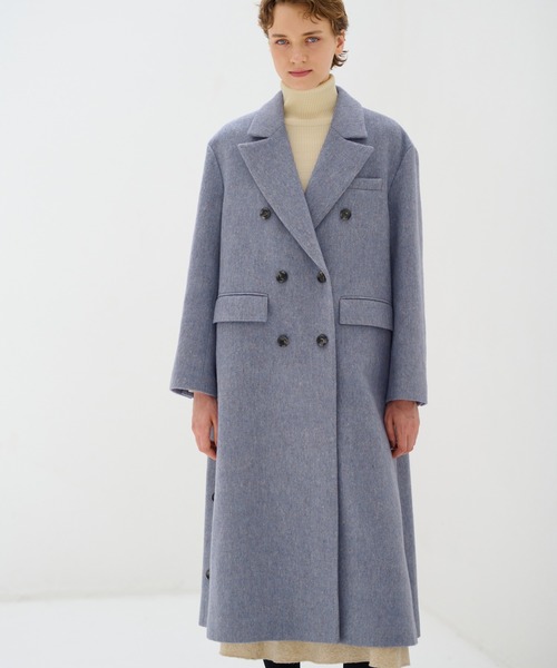 LANVIN ロングコート セール】 グログランパイピング圧縮ウールコート （その他アウター