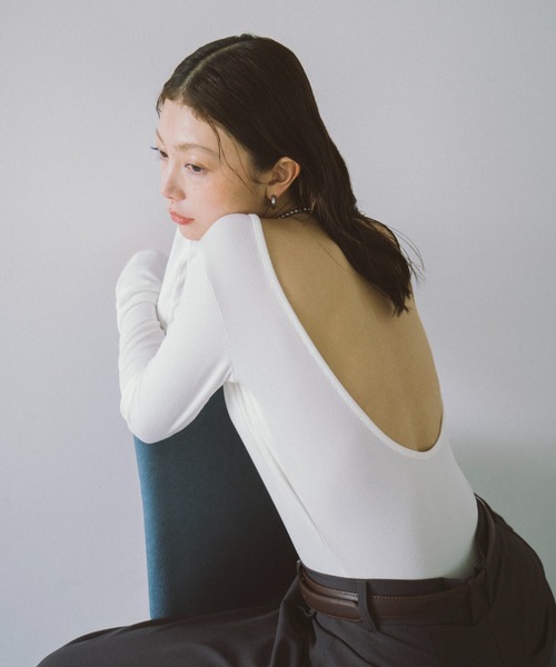 HANNE tシャツ オープンバックボディスーツ レディース : ZOZOTOWN