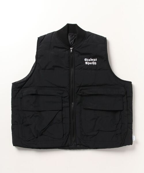 student apathy nylon vest ブラックMサイズ