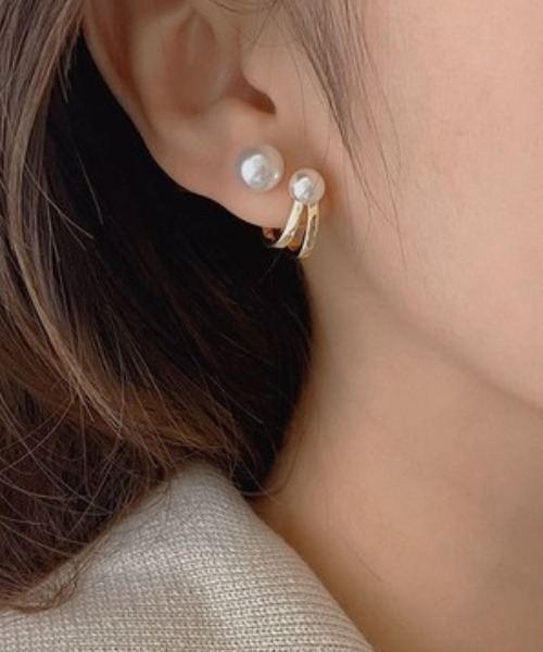 yu-ka ピアス YU-KA:ダブルパールピアス レディース : ZOZOTOWN Yahoo