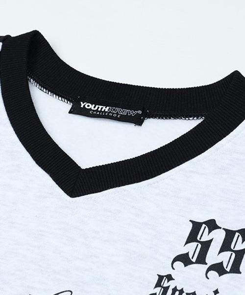 YOUTHKREW トレーナー スウェット ／スポーティーVネックプル