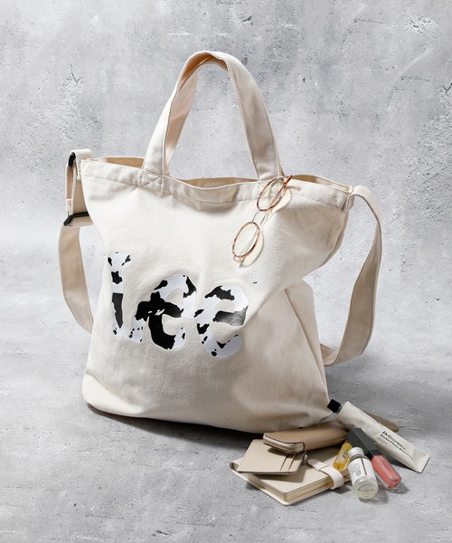Lee（リー） トートバッグ COW アニマル柄 プリント キャンバス ビッグ