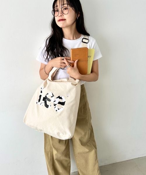 Lee（リー） トートバッグ COW アニマル柄 プリント キャンバス ビッグ