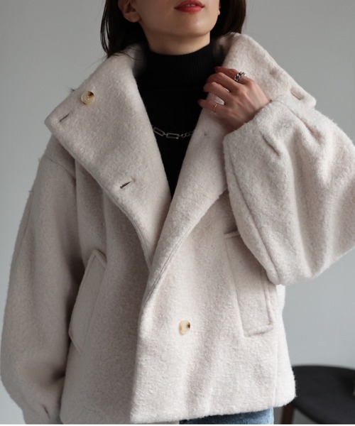 sakishimatokyo ブルゾン アウター ブークレ スタンドカラーブルゾン