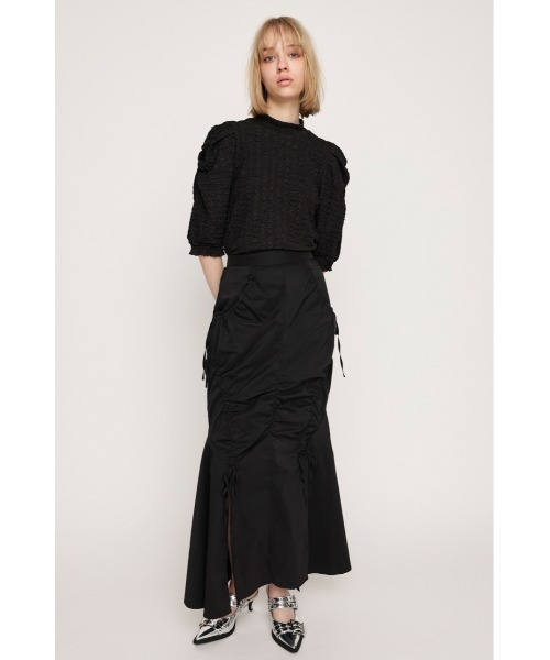 Maison Margiela ビスコースドローストリングミディスカート Maison Margiela ビスコースドローストリングミディスカート