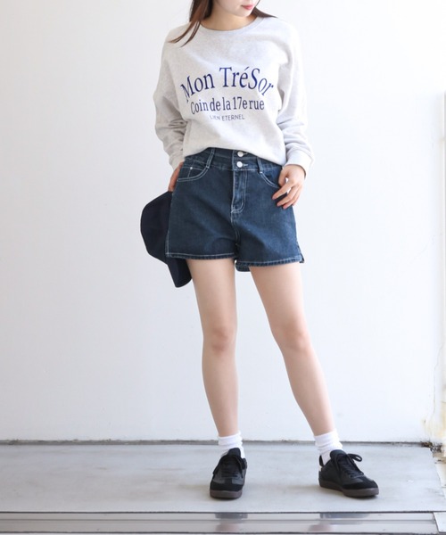 フォクシー ニューヨーク デニムパンツ デニム キュロット パンツ タックAラインデニムキュロットパンツ | レディースファッション