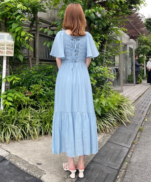 one way（ワンウェイ） ワンピース フレアスリーブシャーリング