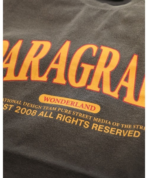 tシャツ A'GEM/9 × .kom「paragraph/パラグラフ」WONDER LAND DYING T SHIRT/ショルダーピグメント半袖カ Paragraph tシャツ A'GEM/9 × .kom「paragraph/パラグラフ