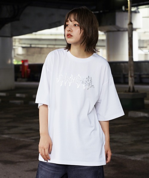tシャツ シルキータッチビックシルエットマルチプリントTシャツ メンズ レディース | Beno | 01