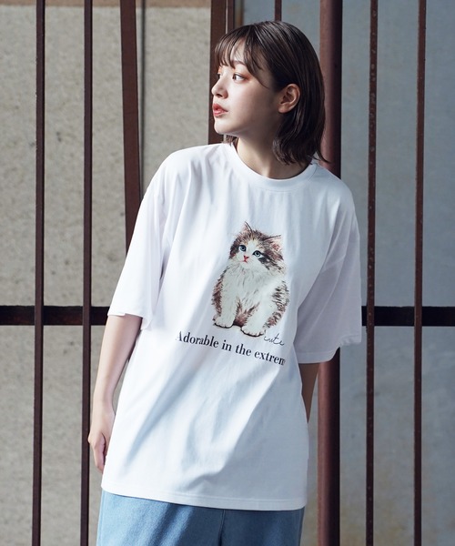 tシャツ シルキータッチビックシルエットマルチプリントTシャツ メンズ レディース | Beno | 03