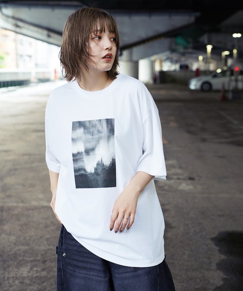 tシャツ シルキータッチビックシルエットマルチプリントTシャツ メンズ レディース | Beno