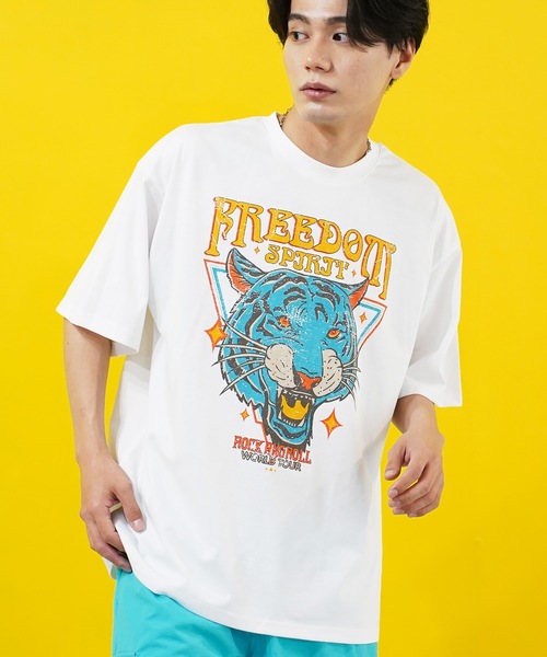 tシャツ シルキータッチビックシルエットマルチプリントTシャツ メンズ レディース | Beno | 07